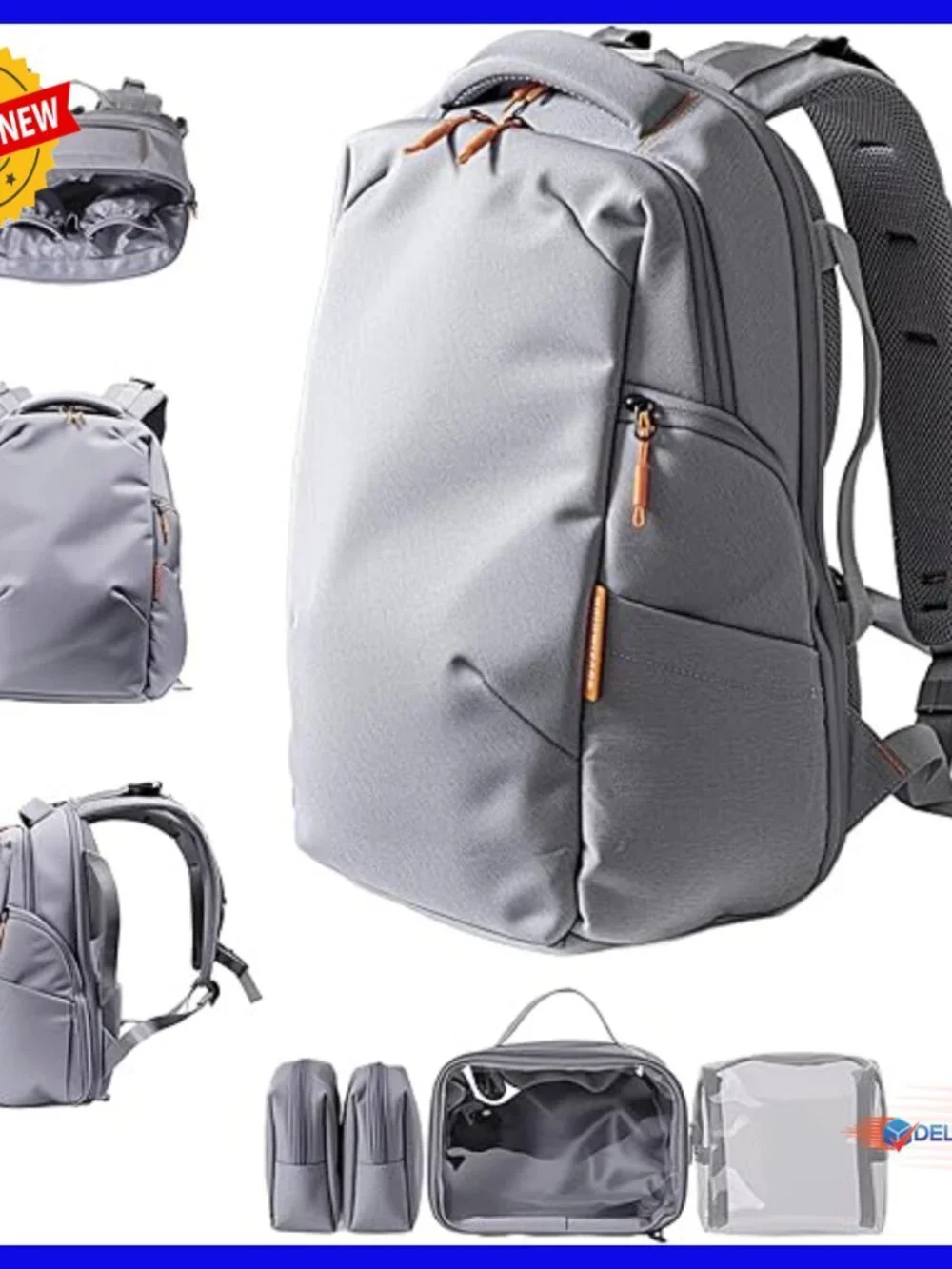 Waterproof Diaper Backpack with 15 Pockets, Insulated Bottle Holders, 20L